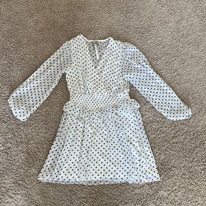 ASOS petite size US 0 polka dot long sleeve V-neck dress, NWT, never worn
